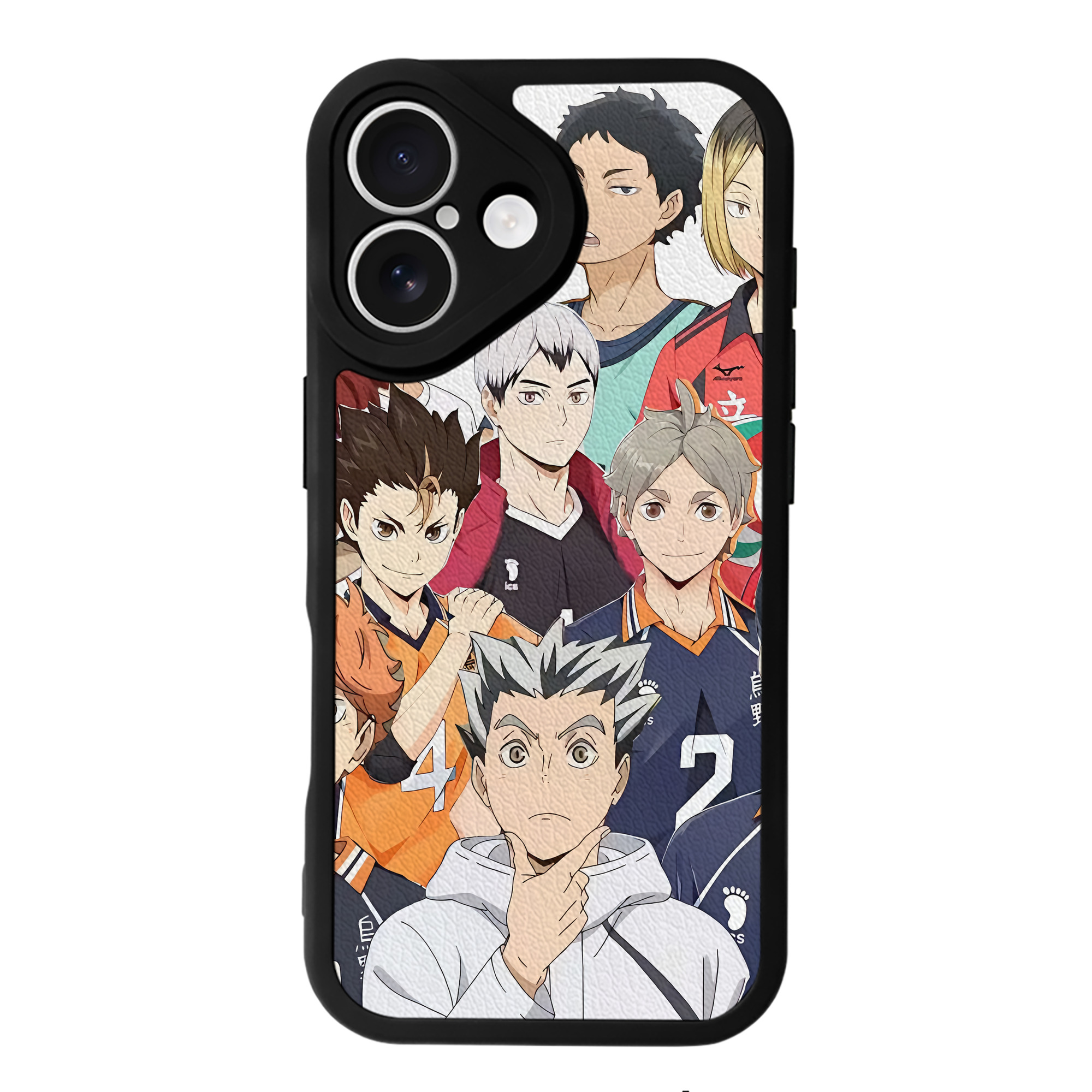 （画像用） ハイキュー!! Haikyu!! 【iPhone 16シリーズ対応】シリコンスマホケース（レザー調） 材質：シリコン
